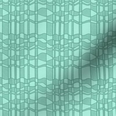 Checker Waves Tile TEAL Small