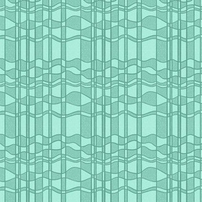 Checker Waves Tile TEAL Small