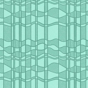 Checker Waves Tile TEAL Medium