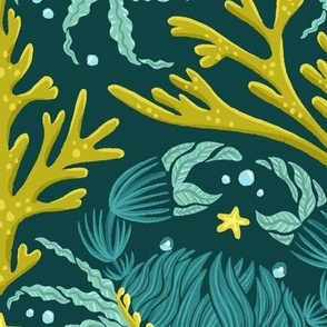 Seaweed Crab DARK XL WALLPAPER