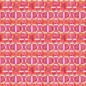 Pink and orange lattice 4 inch version