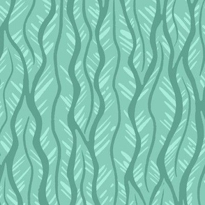 Seaweed Tile GREEN XL WALLPAPER