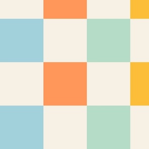 L _ Multicolor Colorful Happy Checkerboard Checkers