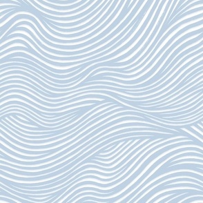 Small Organic waves - Fog light blue and white - abstract line - Moody Wonky Painted Ink Lines - Modern Hand Drawn Lines - Boho Line Art Nature Water Beach Coastal Chic Sea Ocean Scandinavian