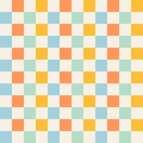 S _ Multicolor Colorful Happy Checkerboard Checkers