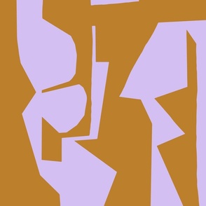 [LARGE] Abstract Lilac and Mustard Collage