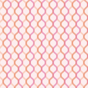Summer Swoon - Peach, Orange and Pink on Cream (M)
