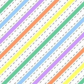 Rainbow Stripes Diagonal Stripes