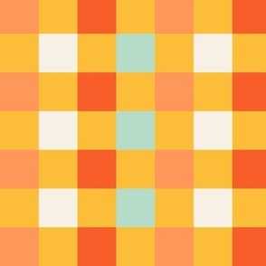 M _ Multicolor Yellow Happy Checkerboard Checkers