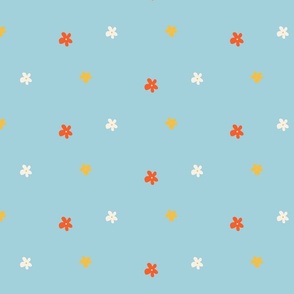 M _ Multicolor Daisy garden Blue