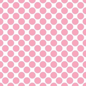 241 - mini small scale pale pink and white polka dots, for cute girlfriend wallpaper, girls apparel, duvet covers, mother's day table cloths and runners