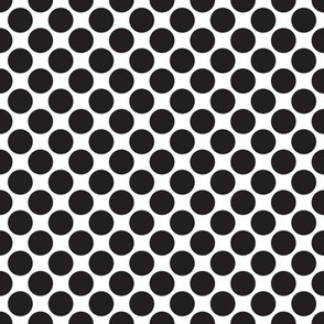 241 - mini small scale bold black  and white polka dots, for cute girlfriend wallpaper, girls apparel, duvet covers, patchwork, quilting, table cloths and runners