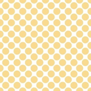 241 - mini small scale pale creamy yellow and white polka dots, for cute girlfriend wallpaper, girls apparel, duvet covers, mother's day table cloths and runners