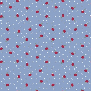 Cherries and Sprinkles on Blueberry 1/4