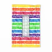 2025 Calendar Tea Towel to Tote Bag // Positive Affirmation Rainbow