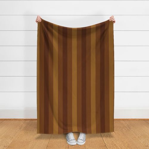 3” vertical stripes monochromatic in rust 