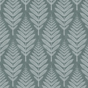 Leaf Pattern - Ocean Grey