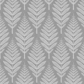 Leaf Pattern - Mid Grey