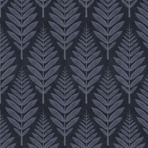 Leaf Pattern - Liquorice Black