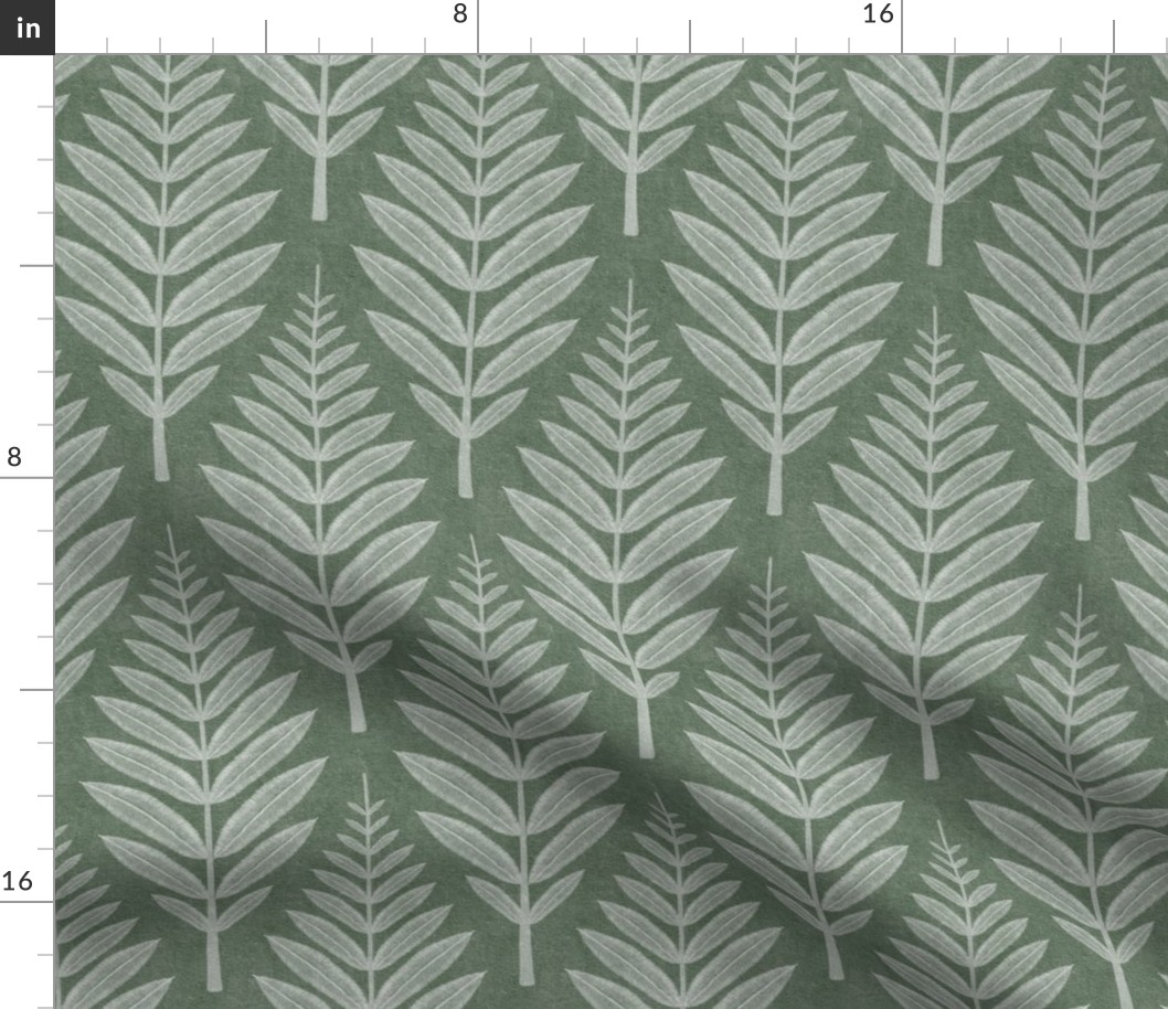 Leaf Pattern - Earthy Green