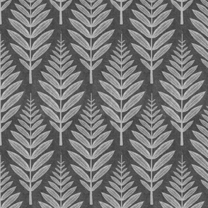 Leaf Pattern - Dark Grey
