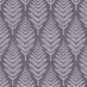 Leaf Pattern - Dark Lilac Grey