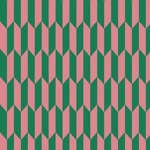 Modern abstract geometric pattern:emerald green and pink