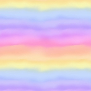 Ombre pastel yellow pink blue stripes 