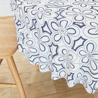 Blossom Tapestry BIG - Benjamin Moore White + Blue Nova 825-CC-860