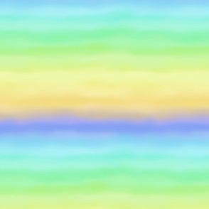 Ombre yellow blue green pastel stripes 