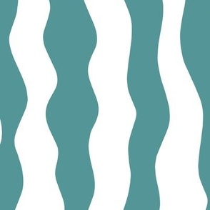 Large Scale Sea Stripe Waves in Dark Teal and White