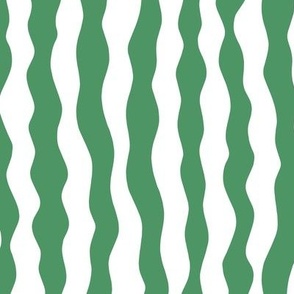 Sea Stripe Waves in Sea Green and White