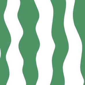 Large Scale Sea Stripe Waves in Sea Green and White