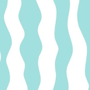 Large Scale Sea Stripe Waves in Teal and White