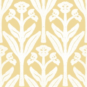 Elegant Art Nouveau Floral | Vintage textured flower - Honeybee Benjamin Moore - LARGE