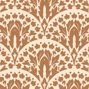 Boho Floral geometric boho arches - Meduim scale - Dark brown - powder brown-05