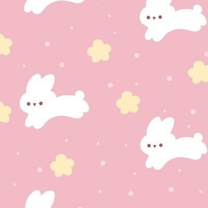 Cute Kawaii Rabbit Bunny medium Pink