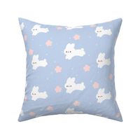 Cute Kawaii Rabbit Bunny medium Baby blue