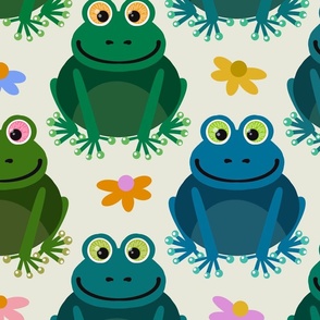 Frogs and Flowers - Large scale