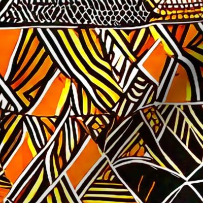 abstract geometric african att-inspired Xl
