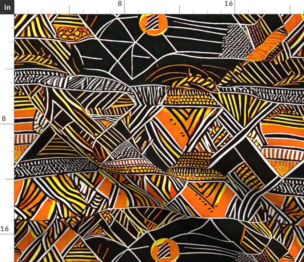 abstract geometric african att-inspired Xl