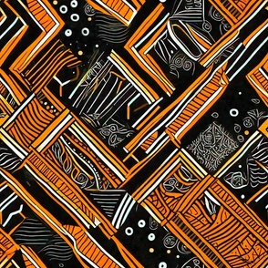 abstract geometric african style XL