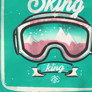 Skiing King in green vibes
