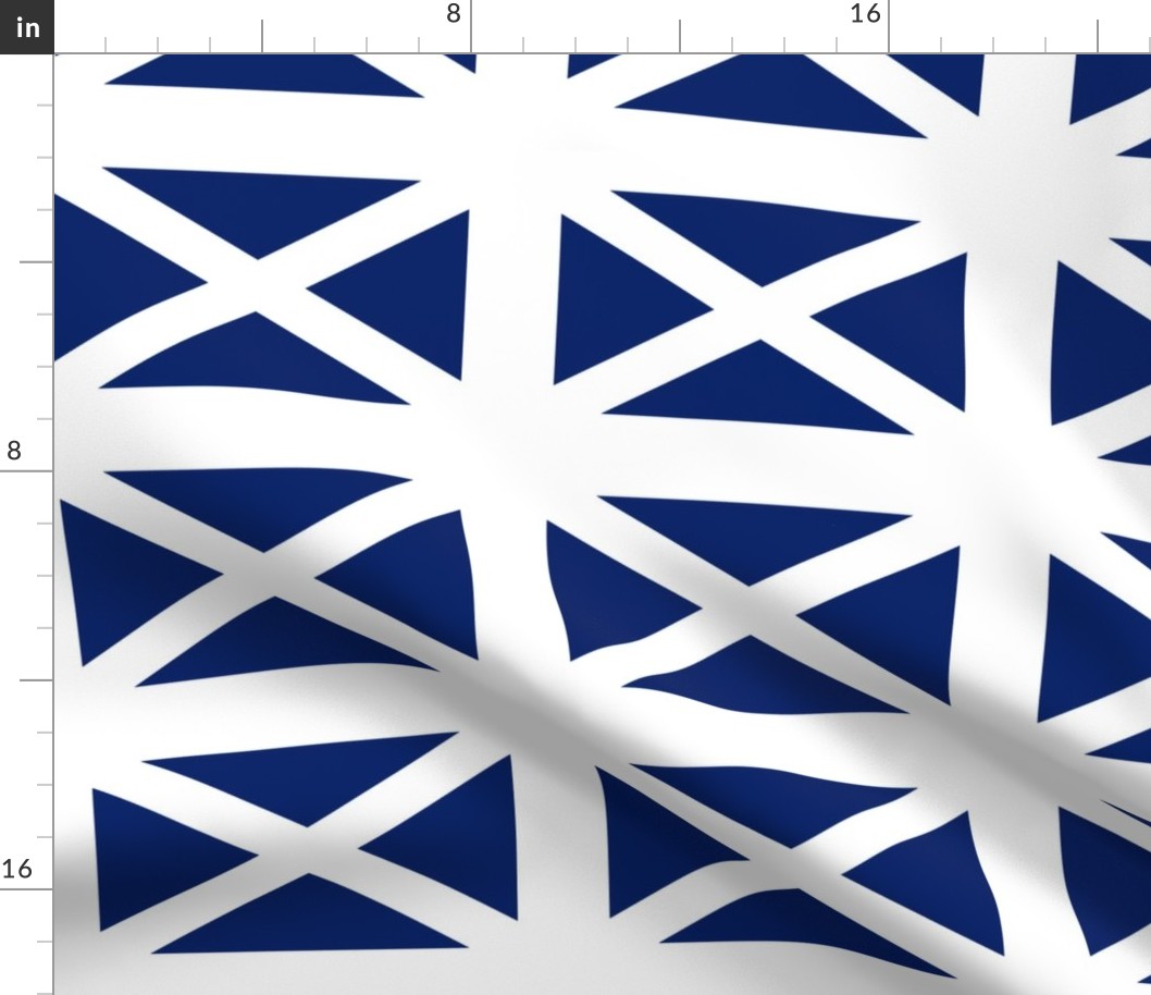 Flag of Scotland (navy blue)  - 18 cm x 10.8 cm (7.1x4.3") with 2 cm (3/4") white borders