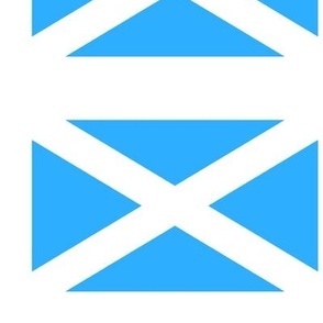 Flag of Scotland (sky blue)  - 18 cm x 10.8 cm (7.1x4.3") with 2 cm (3/4") white borders