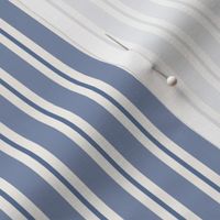 Allix Stripe: Denim Blue Classic Stripe, Medium Blue Narrow Stripe