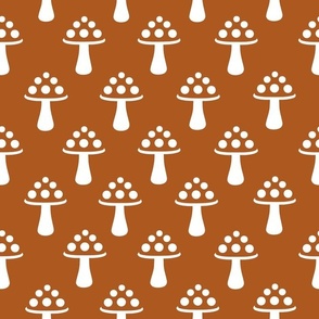 Bigger Scale Spotty Mushrooms in Sunset Brown