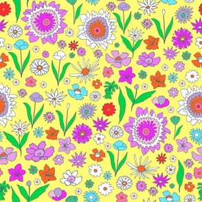 Yellow Spring Flowers Print