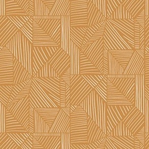 Modern Linear Geometric in Burnt Orange - Small Scale