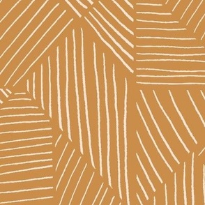 Modern Linear Geometric in Burnt Orange - Large Scale